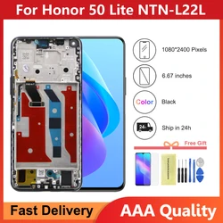 6.67'' AAA Quality For Honor 50 Lite LCD Display Touch Digitizer Assembly NTN-L22 NTN-LX1 NTN-LX3 Screen With Frame
