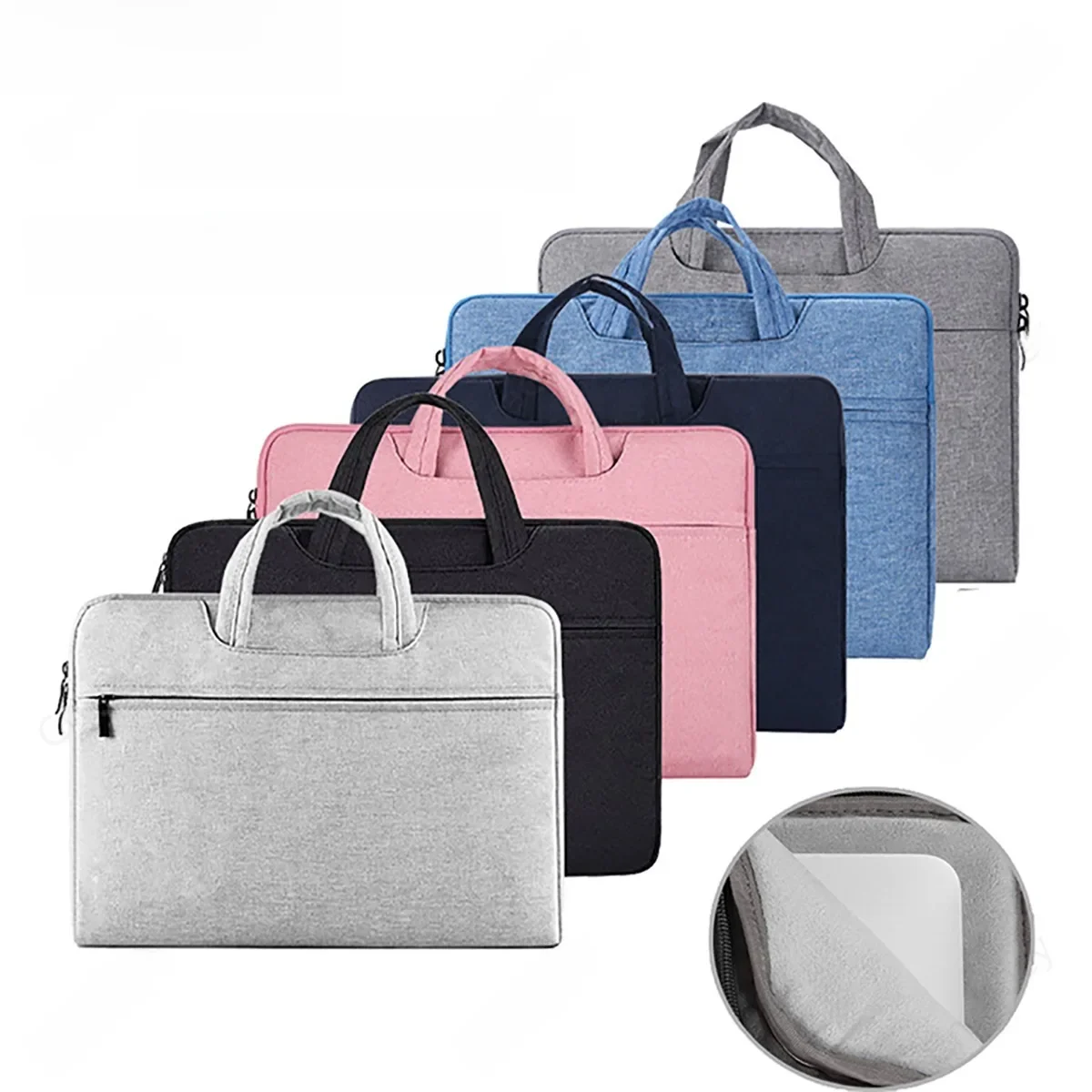 Torba na laptopa z podwójnym uchwytem na ramię, wodoodporna, pasująca do Macbooka 13.3', 14', 15', 15.6', 16', oraz notebooków HP, DELL, Lenovo, ASUS, Huawei, Samsung. — zdjęcie produktu 7