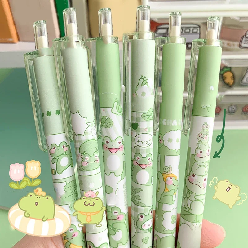 Stylos japonais mignons pour l'école, stylo Kawaii coréen, 0.5mm, 6 pièces