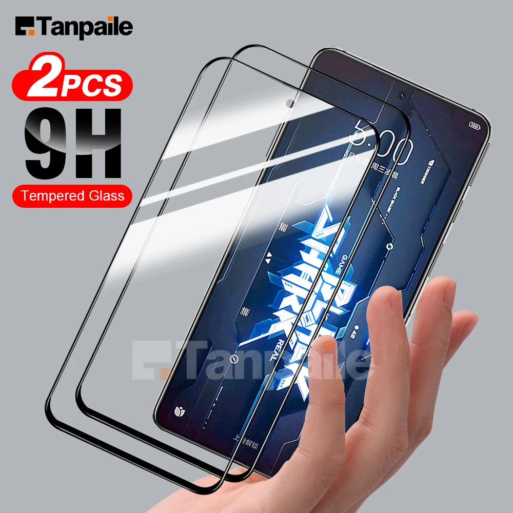 Tanpaile-2pcs Black Shark 5 5RS Pro 4 4S 2 3S 3 Tempered Glass Screen Protector