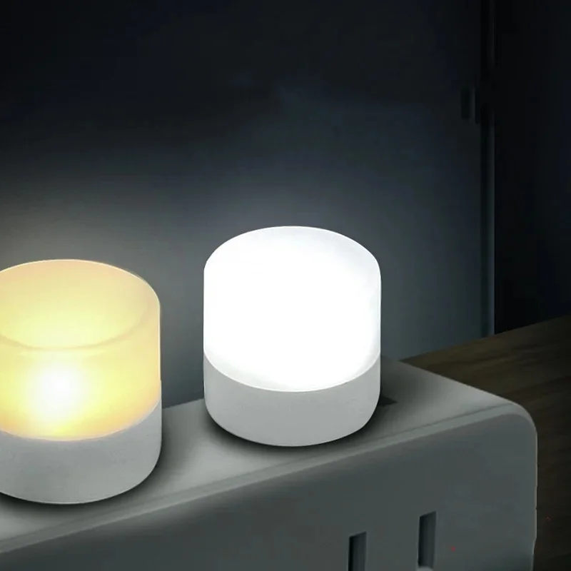10/1 pièces Mini USB veilleuse blanc chaud Protection des yeux livre lampe de lecture prise USB ordinateur Mobile puissance charge LED lampe de nuit
