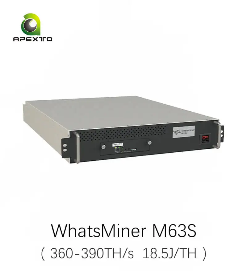 

DOOR DELIVERY MicroBT Whatsminer M63S 408 410 412 416T 18.5J/TH for Hydro Mining Bitcoin Miner