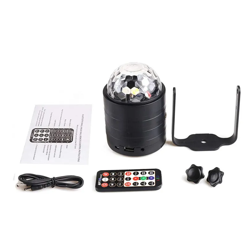 Disco Ball Light Portable Bluetooth DJ Strobe Light with Remote Control Voice Control Party Light Dance Birthday Room Decoration