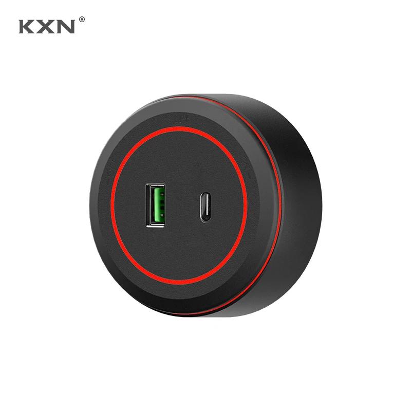 KXN Track Adapter 5V 3.4A USB Charging Port Type-C Socket Movable Module Electric Plug for P series and Q series Track Sockets