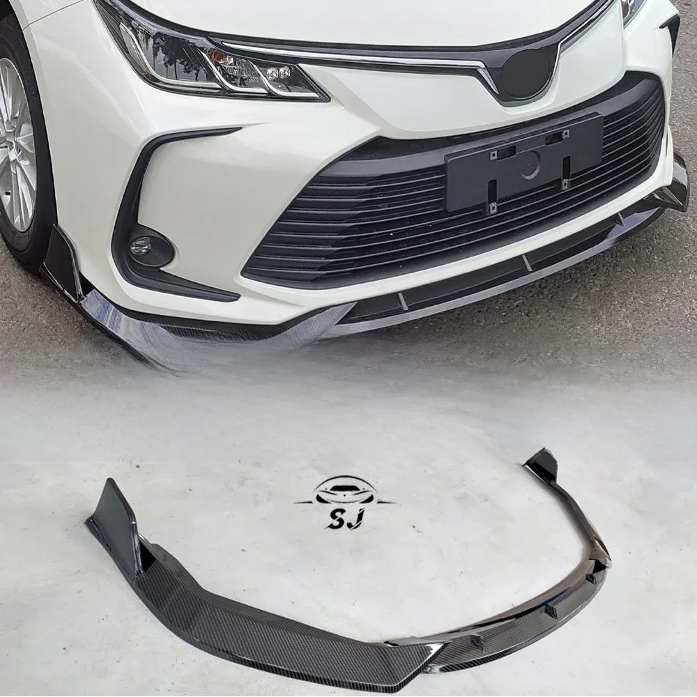 E210 czarny błyszczący rozdzielacz zderzaka z przednią wargą dla Toyota Corolla 12th 2019 - 2024 hybrydowy Sedan i Altis (nie dla Hatchback Touring) — zdjęcie 2