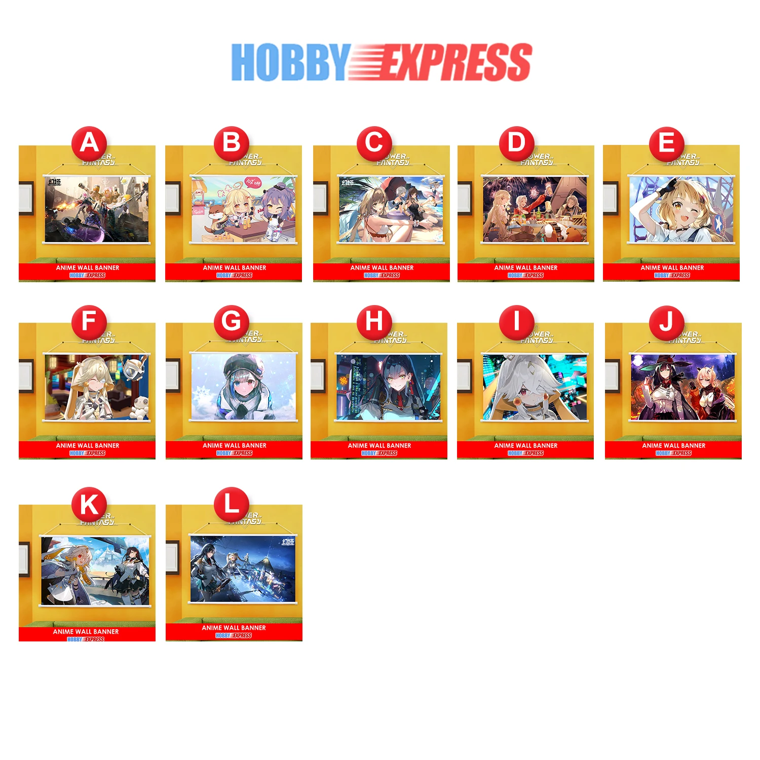 Hobby Express Anime Home Decor Wall Scroll Decoration Poster Hanging Banner 60x90 Tower of Fantasy