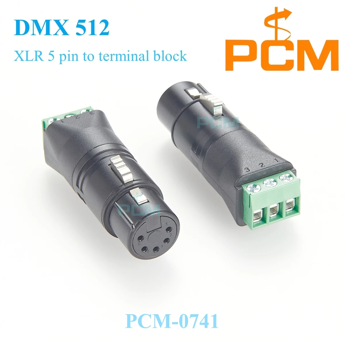 DMX 5-Pin XLR Female to 3-Pin Terminal Block Connector for DMX512 Lighting Control Stage Audio Equipment and LED Dimming Systems