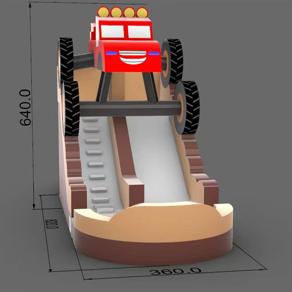Corrediça inflável da água do caminhão monstro da categoria comercial 8.2m molhado/seco combo kart tema salto corrediça para entretenimento ao ar livre