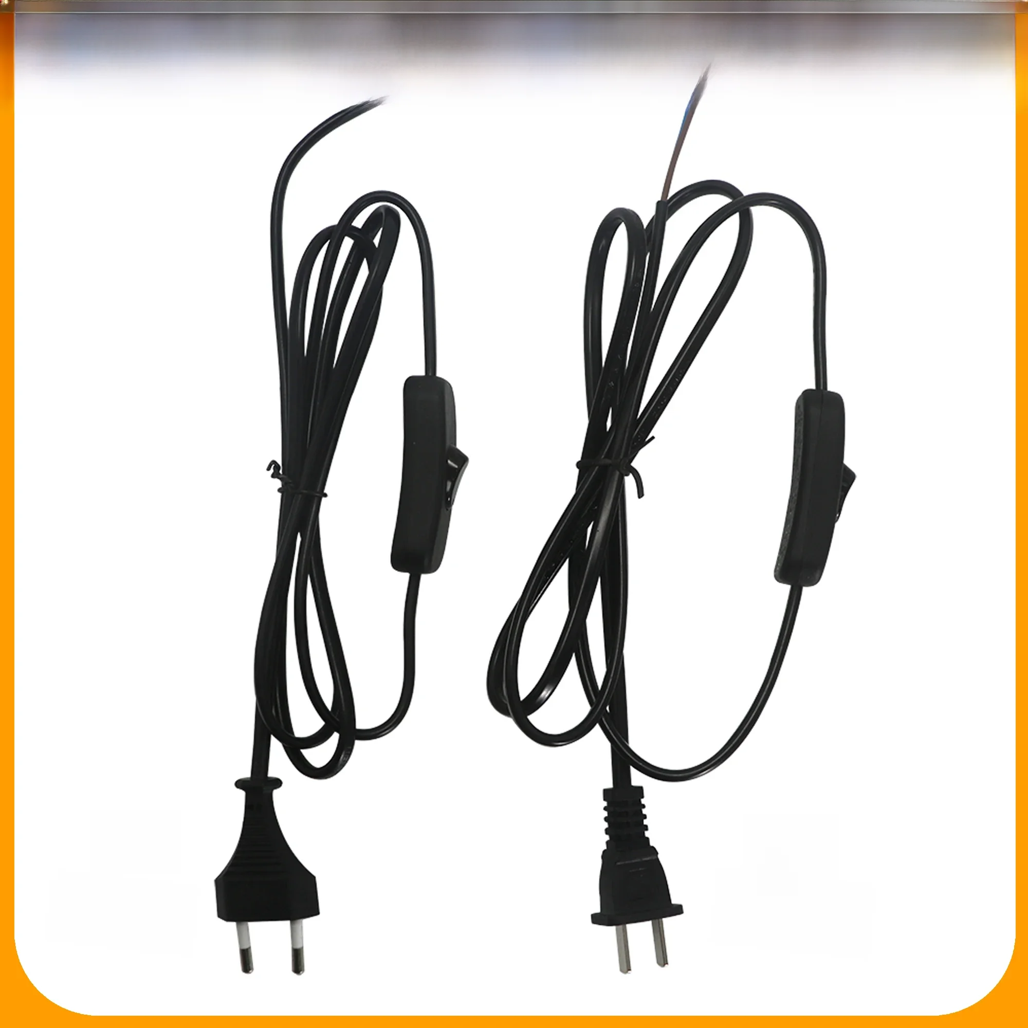 MincoHeat 110/220V EU US Kabel zasilający z przedłużaczem 1,5m Przełącznik Wtyczka Przewód LED Przełącznik do biurka/podłogi/lampy LED świątecznej — zdjęcie 2