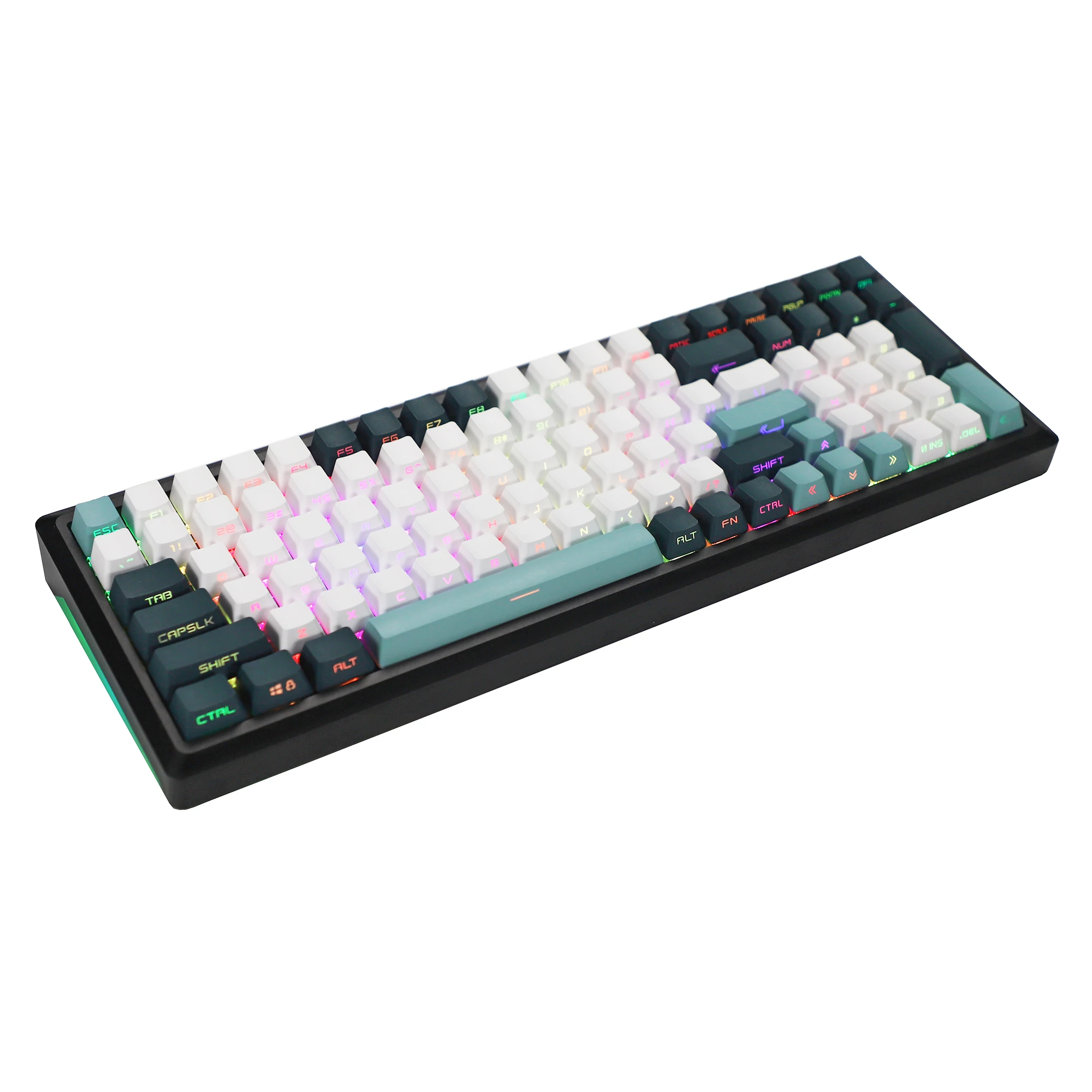 

133 Key Botanical PBT Double Shot Side-lit Shine Through Backlit keycaps For MX Mechanical Keyboard 108 96 87 NJ80 84 68 64 61