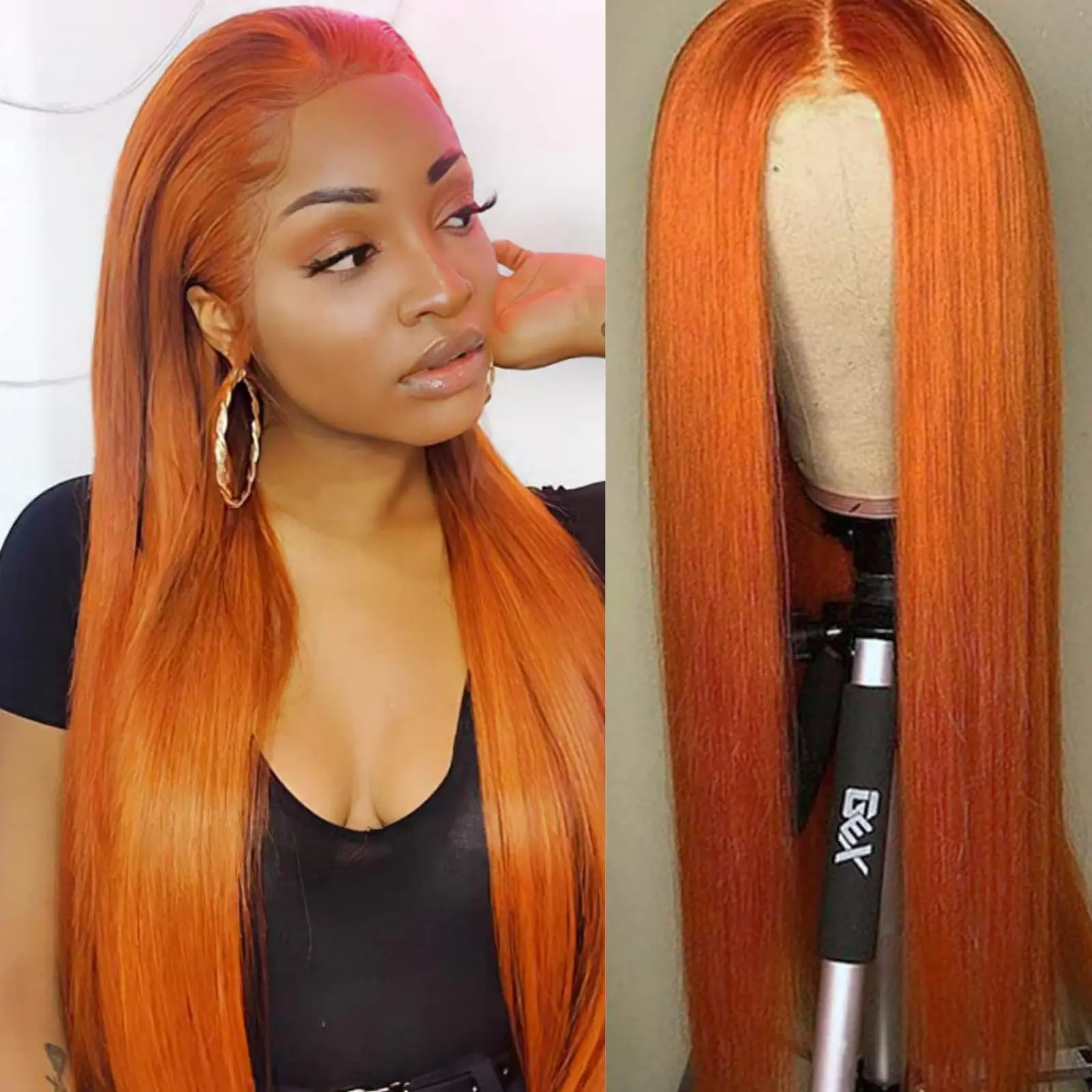 

13x6 ginger lace front wig human hair Deep Wave orange wig 30inch curly wigs choice for women brazilian wigs on sale