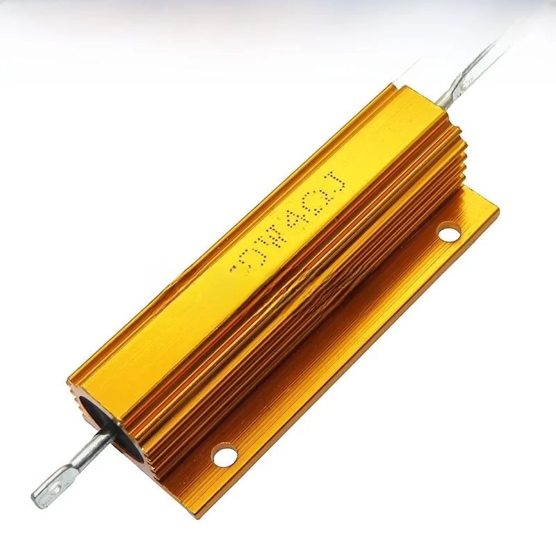 100W aluminium Power metalu Shell Case rezystor drutowy 0.01 ~ 100K 0.05 0.1 0.5 1 2 4 6 8 10 20 100 150 200 300 500 1K 10K ohm — zdjęcie 2
