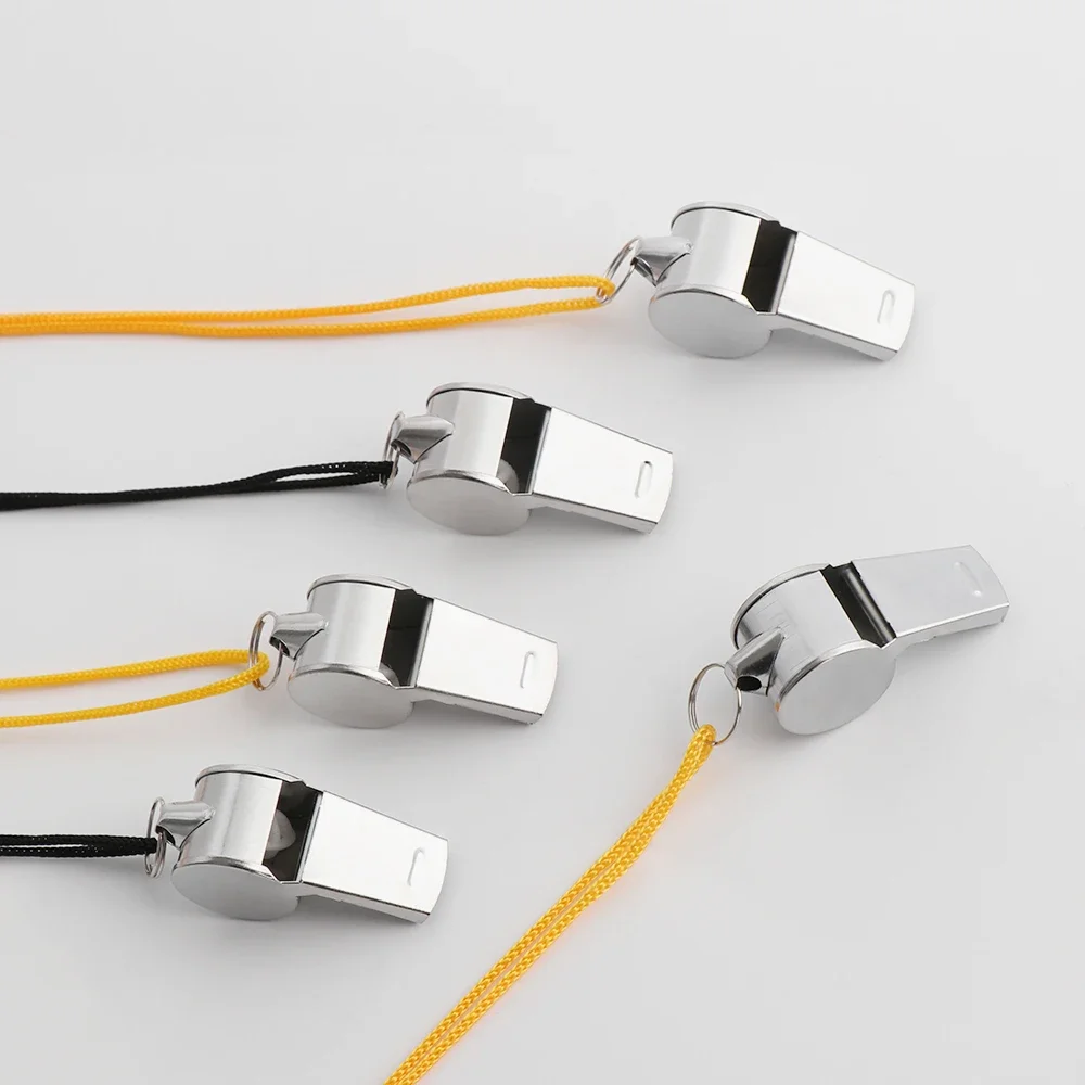 Sifflet en métal pour arbitre, sifflets en acier inoxydable, sport, rugby, football, football, basket-ball, fête d'entraînement, école, outils de pom-pom girl