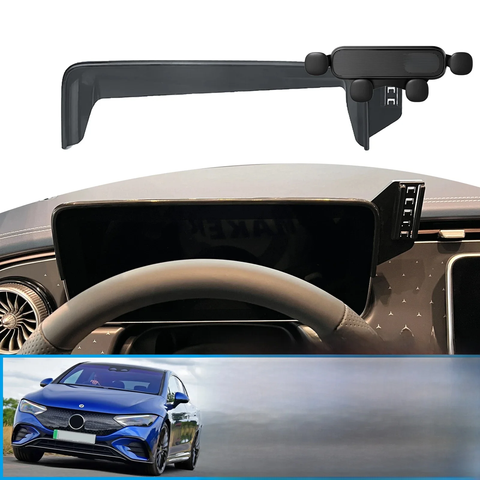Support de téléphone portable pour voiture, support de navigation GPS, accessoires automobiles, Mercedes-Benz EQE 2022-2024