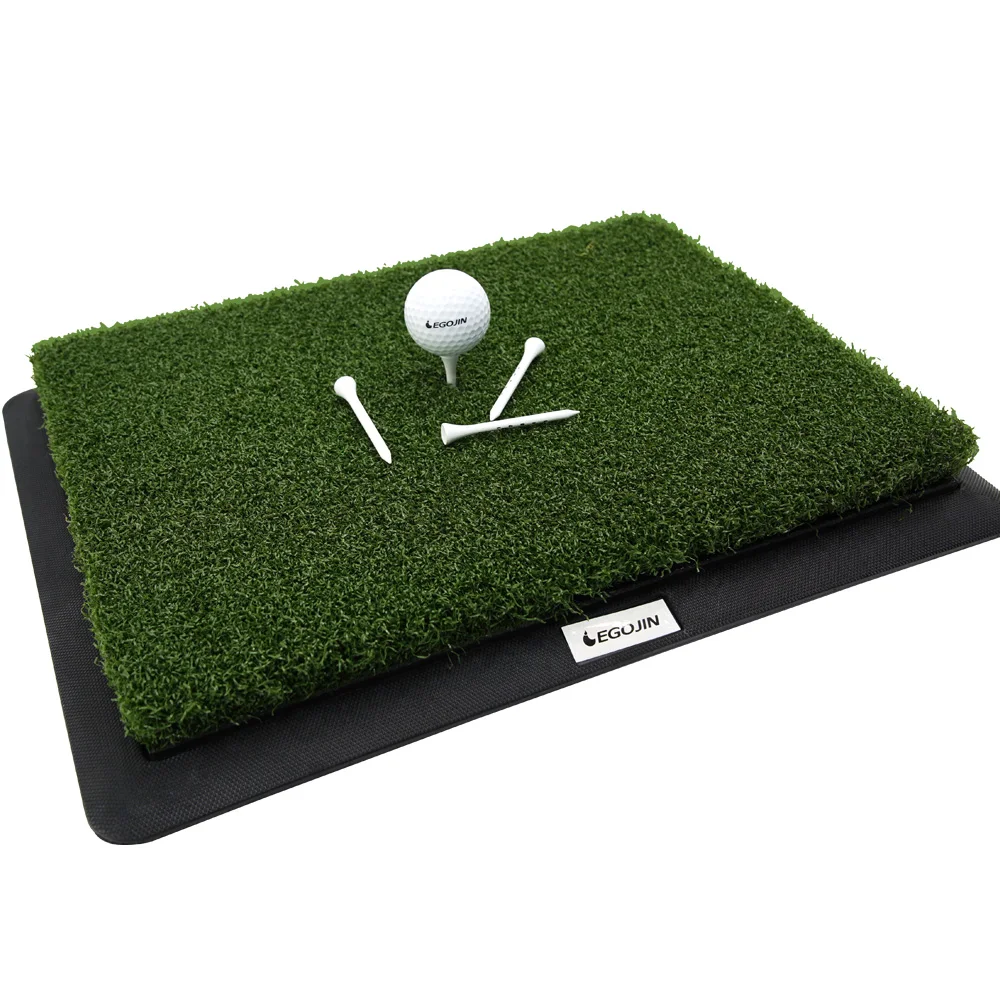 EGOJIN Golf Practice Hitting Mat Protable Grass Mat for Swing Detection Batting