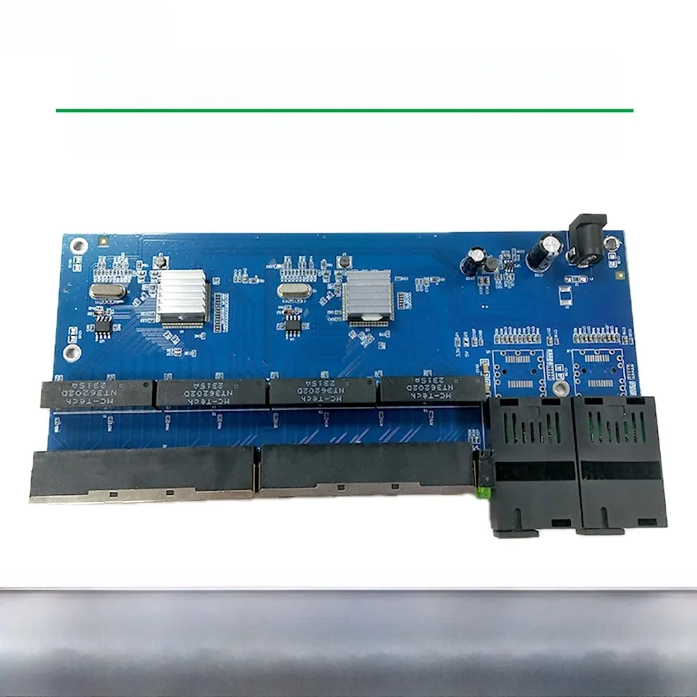 Konwerter mediów światłowodowych Gigabit PCBA, 2 porty SC, 8 portów RJ45, płytka PCBA 10/100/1000Mbps, płytka 2F8E PCBA — zdjęcie produktu 7