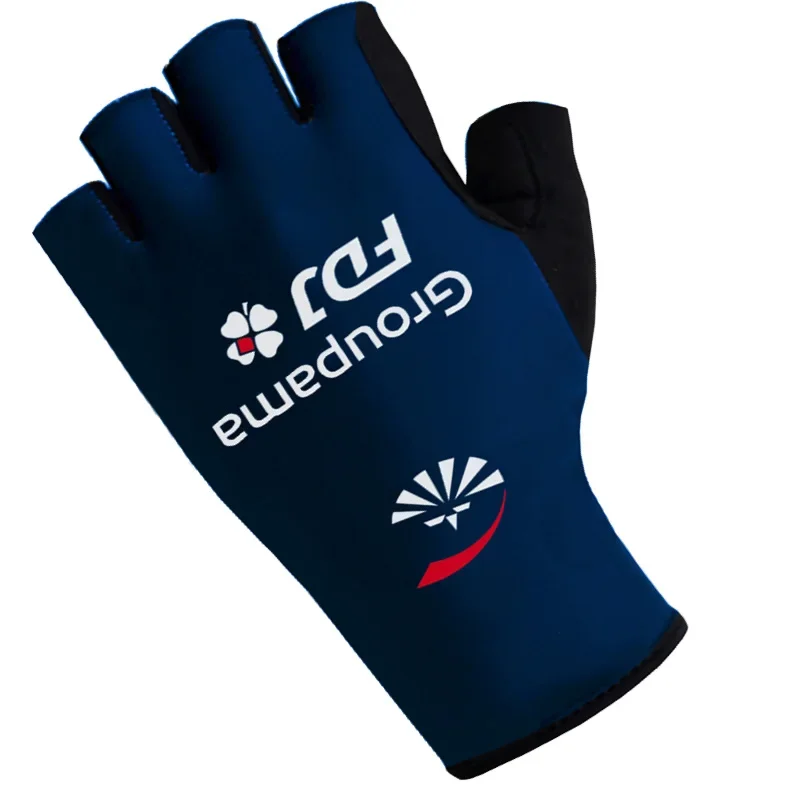 AliExpress 2024 FDJ Team Cycling Gloves Half Finger Men Women Road Bike Gloves Running Fitness Sports Riding