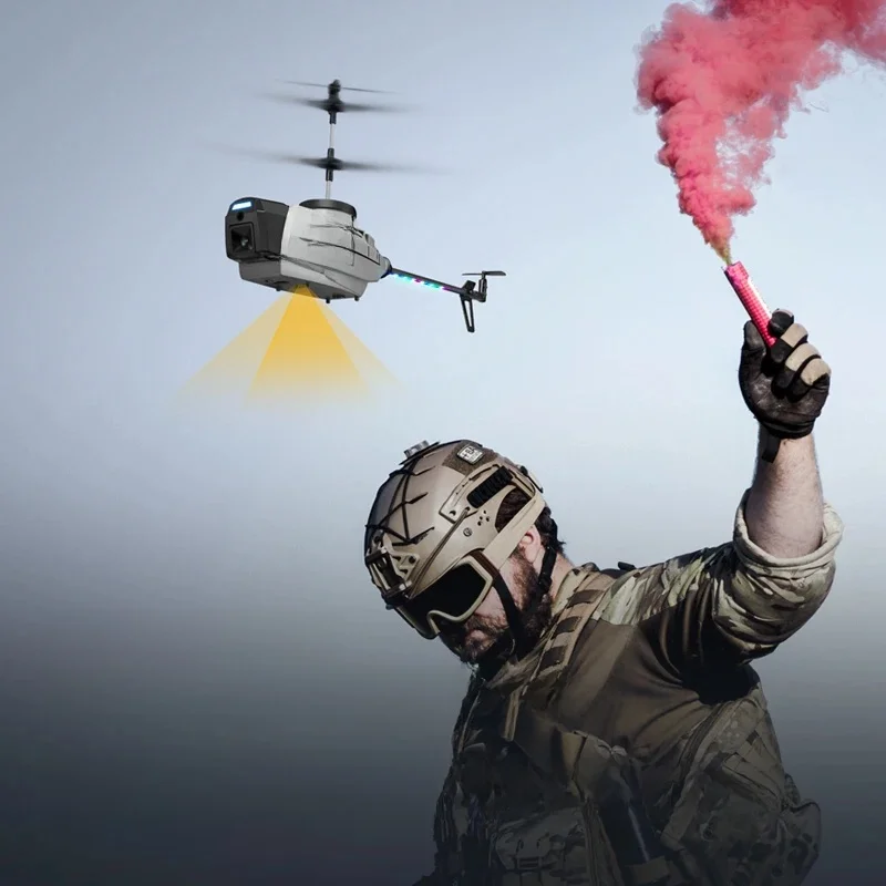 Petit avion professionnel avec caméra HD 4K, détection de geste, lumière de spectacle aérien à 360 °, importateur télécommandé avec jouets tarmac et cadeaux