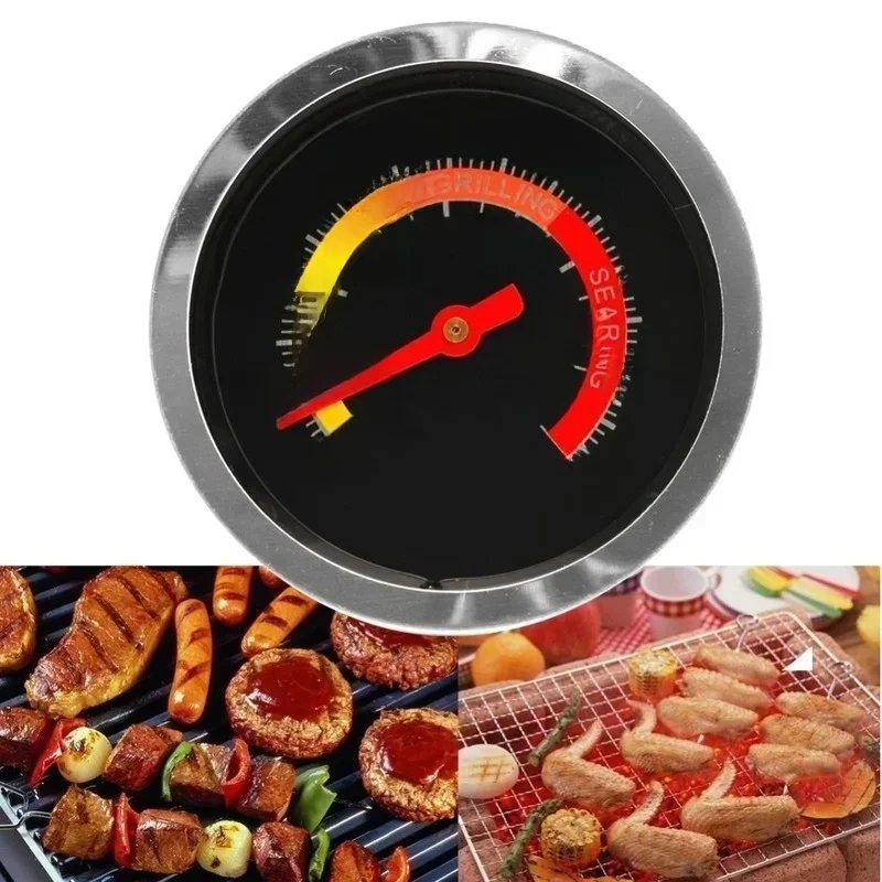 Thermomètre de poêle de Barbecue en métal, en acier inoxydable, résistant à la chaleur, accessoire de thermomètre de cuisson de cuisine