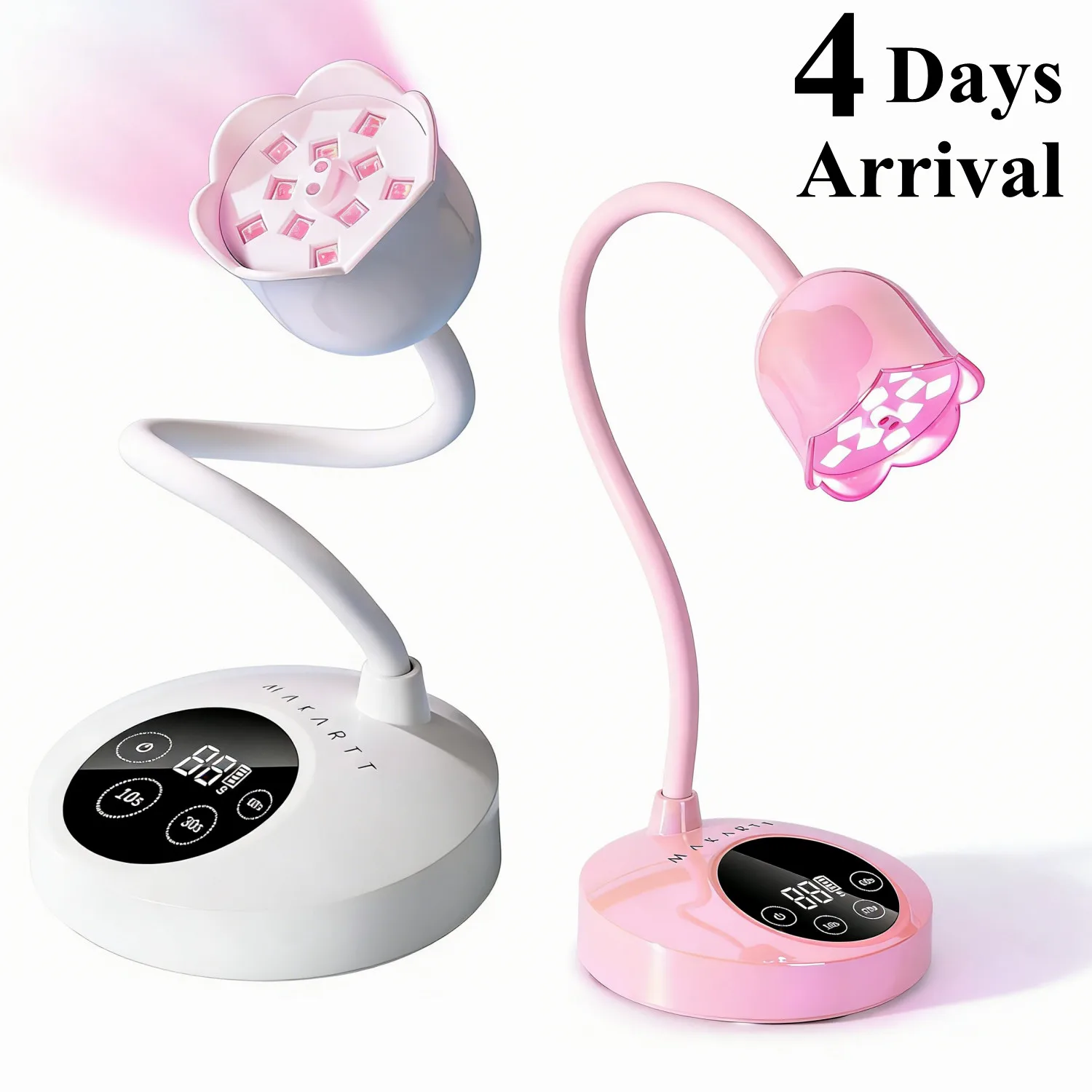 

УФ-лампа для ногтей Makartt, перезаряжаемая светодиодная лампа для гель-лака, клея со стразами, быстрое отверждение, мини-сушилка 30S/60S с 4 таймерами