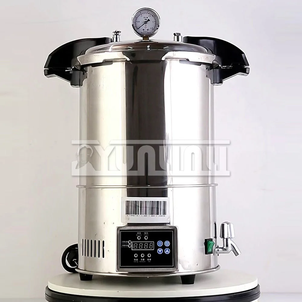 24L Portable Sterilization Pot Fully Automatic Vertical Steam High-pressure Sterilization Pot