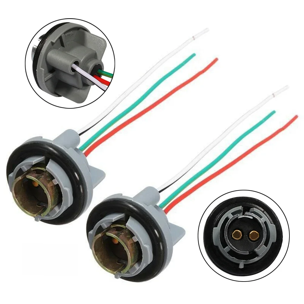 Support de lumière 1157 BAY15D, 2 pièces, S25 P21/5W 1157 prise d'ampoule, lignes de connexion pour feu de stationnement, accessoires de voiture