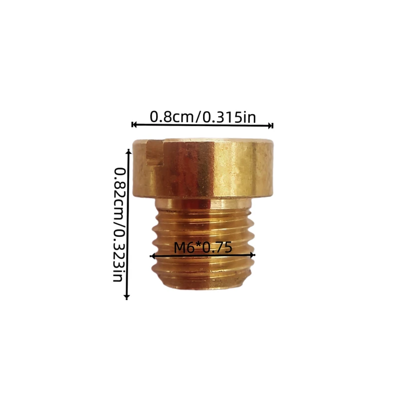 10 Stück M6x0,75mm M6 Vergaser-Hauptdüsen-Set für Dellorto 6413 PHBH PHBL PHBE Motorrad-Vergaser-Einspritzdüsen-Größen # 66- # 210 – Detail 6