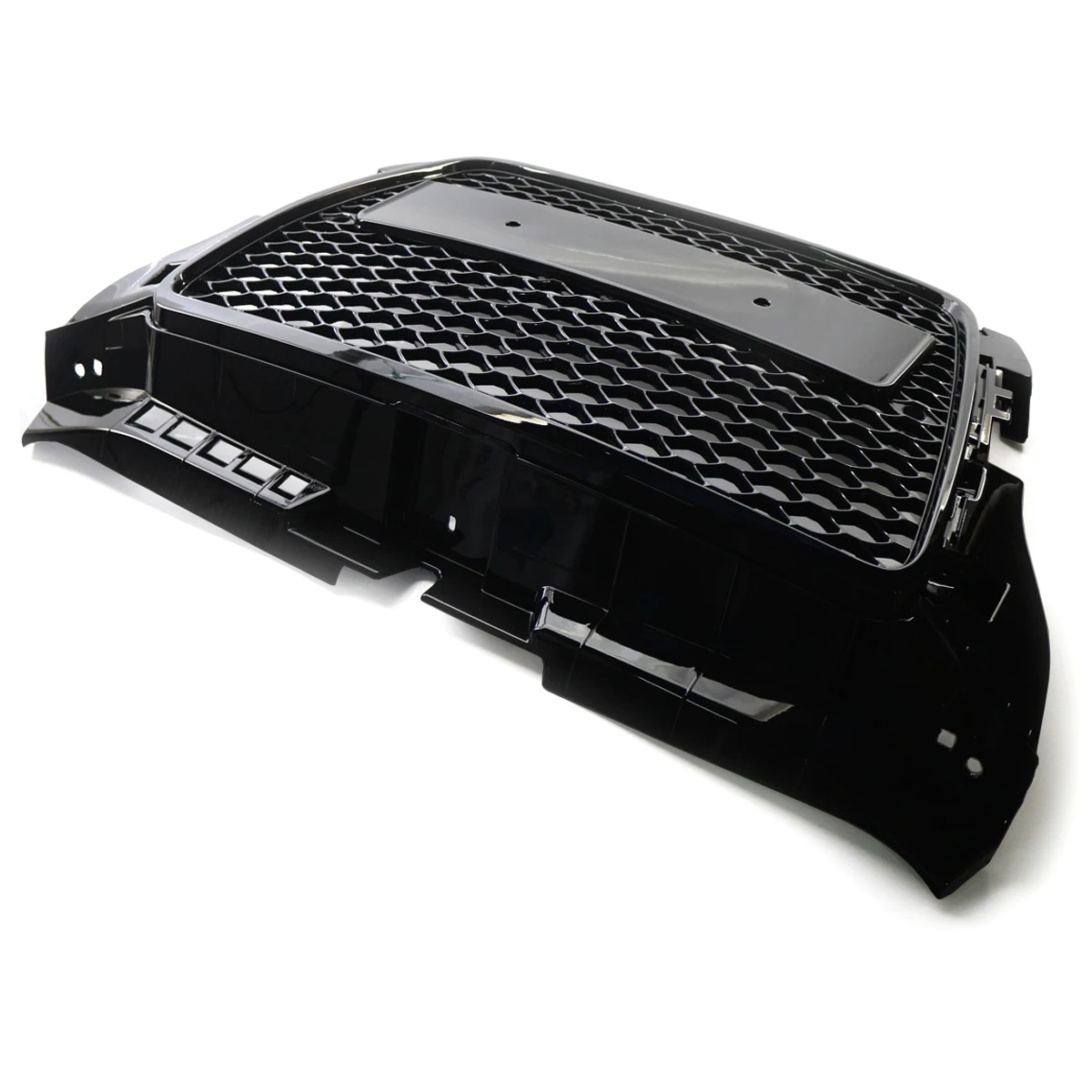 Glossy Black Car Front Bumper Grille For Audi A3 S3 8P 2008 2009 2010 2011 2012  RS3 Style Honeycomb Racing Grilles Cover