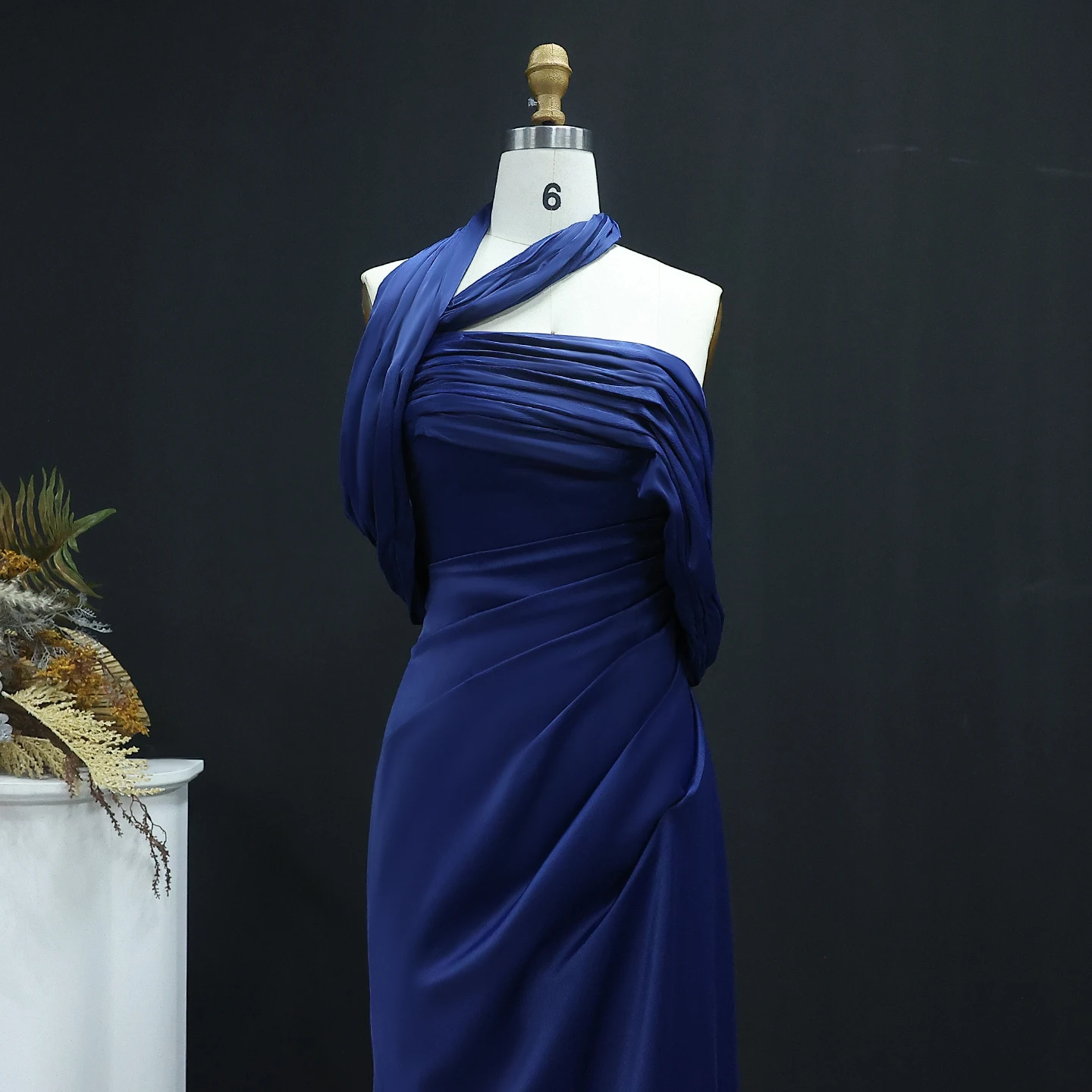 Sharon Said Dubai Halter złota suknia wieczorowa na jedno ramię elegancka syrenka arabska dla kobiet ślubne suknie wizytowe SF053 dostosowane