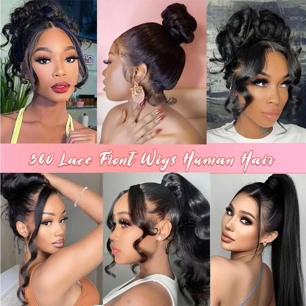 Invisi Strap HD 360 Full Lace Wig Human Hair Body Wave 360 Lace Frontal Wig Drawstring Snug Fit Glueless Wig Preplucked image 5