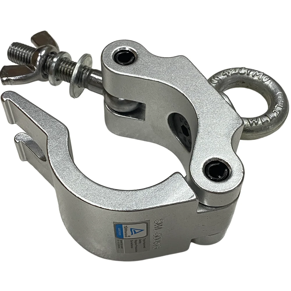 Heavy Duty Stage Truss Lifting Ring Clamp 42-51mm Pipe Fastener for Event Equipment 500KG Load Capacity
