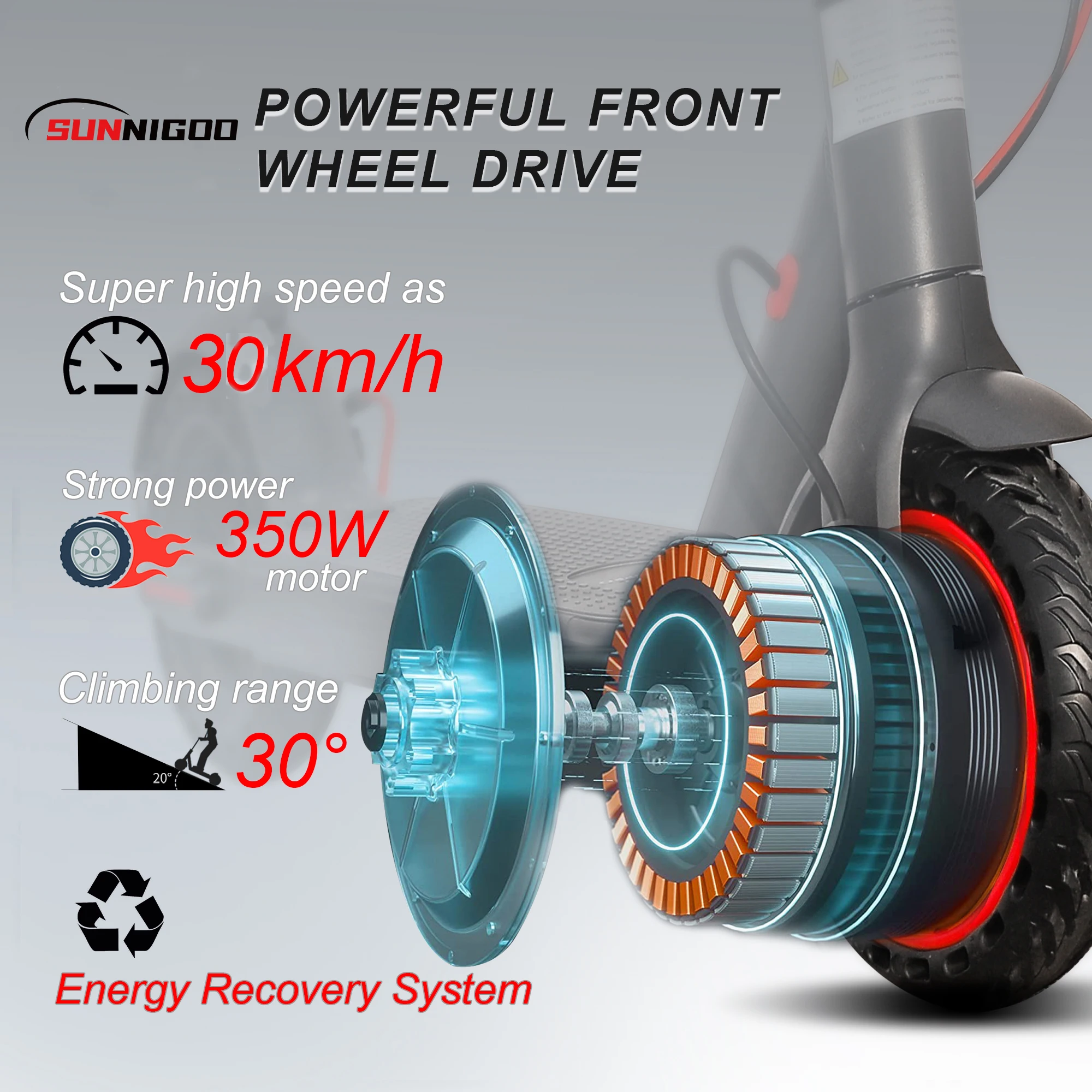 Elektroroller 350 W Motor 36 V 10,4 Ah 30 km Reichweite 8,5 Zoll Wabenreifen Elektro-Tretroller mit App 2026 Neujahrsgeschenke – Detail 10