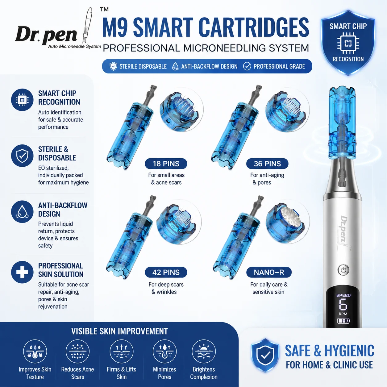 dr-pen-m9-microneedling-cartridges-18-36-42-pin-nano-r-smart-chip-needle-head-sterile-disposable-micro-needling-replacement-tips