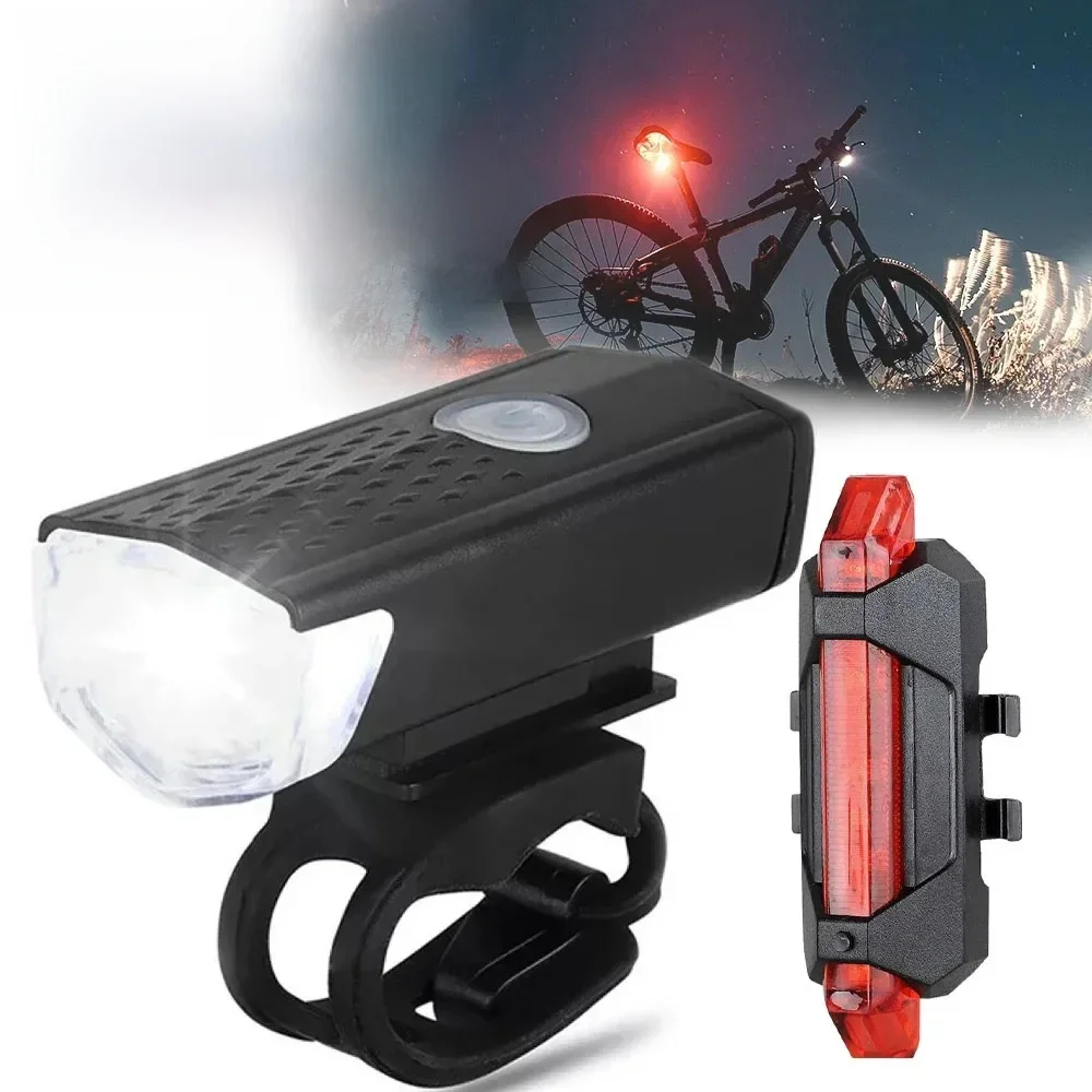 AliExpress cycle zone USB Rechargeable Bike Light Set Front Light with Taillight Easy to Install 3 Modes Bicycle