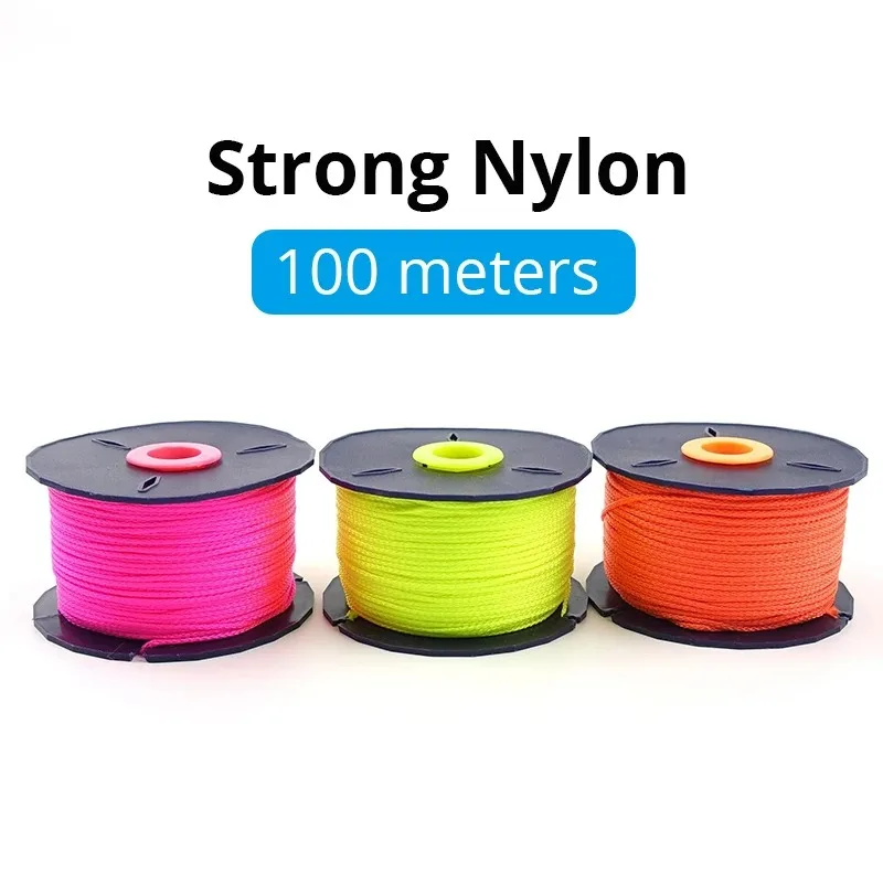 100m Braided Nylon Mason Line Builders Line Chalk rope Abrasion Rot Mildew Resistant, Masonry DIY Home Decor Crafting Gardening