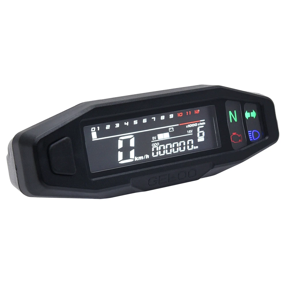 Newest Motorcycle Speedometer Oil Gauge Tachometer Universal Digital Meters Instrument Cluster Turn Signal Light Indicator