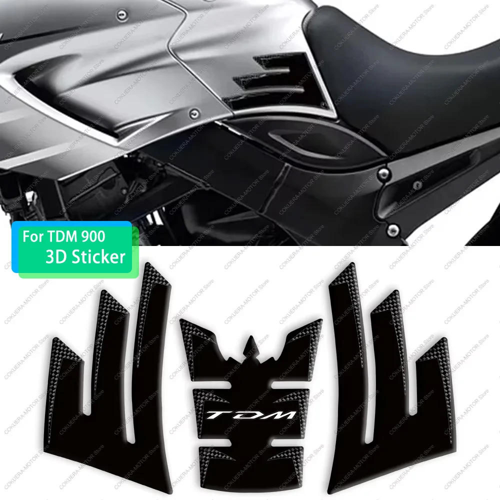 For TDM 900 Motorcycle Fuel Tank Sticker 3D Epoxy Gel Sticker Waterproof and Scratch-resistant Sticker