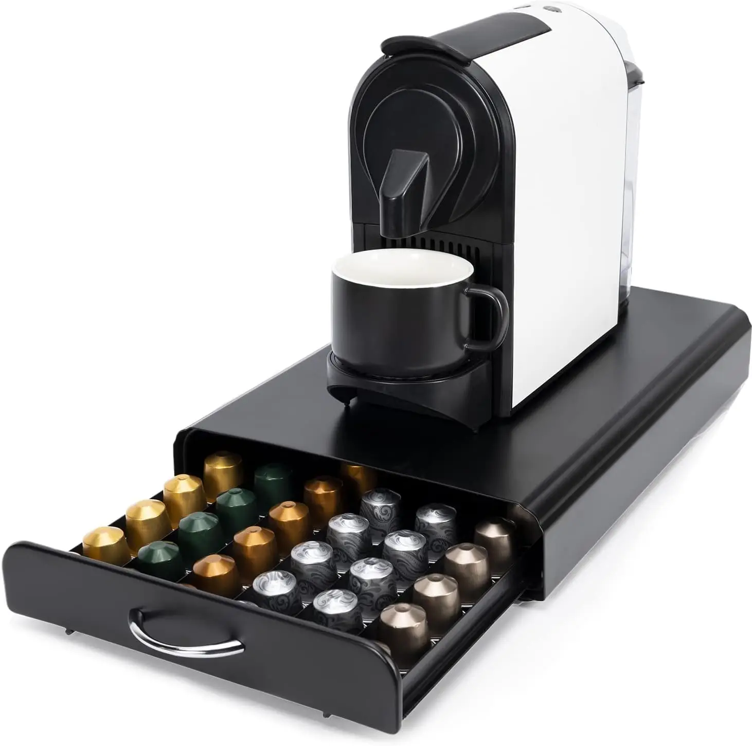 SAEIV kaffeekapselhalter Aufbewahrung von Nespresso Originalline Kaffeekapseln  Fasst etwa 54 Stück  Schönes Design  leicht zu finden