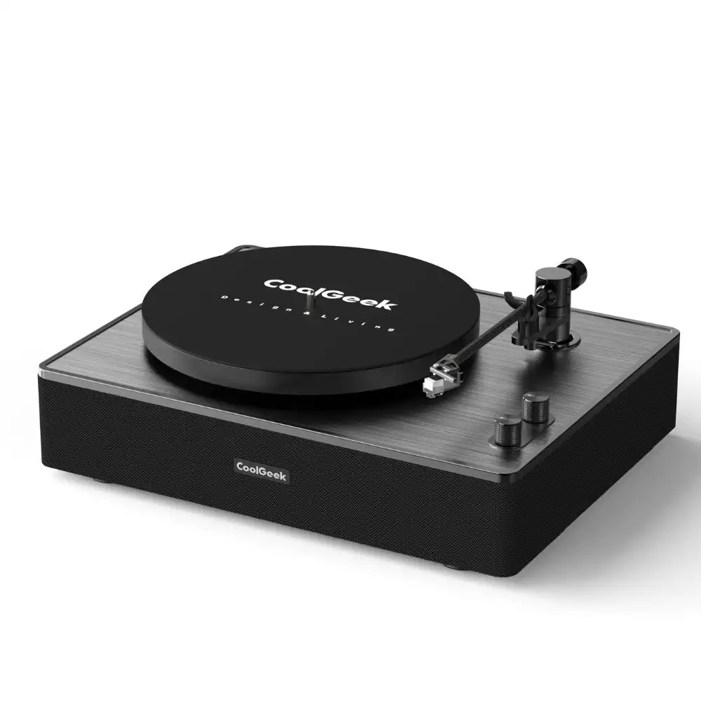 

CS-01 High-End Turntable CoolGeek Vinyl Record Player Built-in 60W Speakers Carbon Fiber Tonearm Anti-Vibration HiFi Home Audio