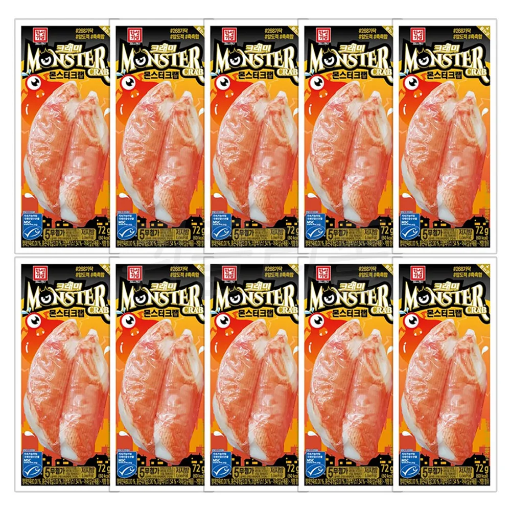 [Queklimol] Han Sheng Monstercraps 72 جرام × 10 قطع / لحم داي كينج، لحم