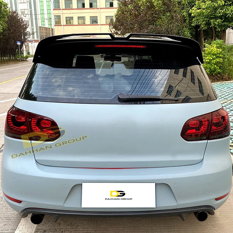 V.W Golf MK6 2008 - 2012 Oettinger Style Rear Spoiler Wing Diffuser Piano Gloss Black Painted High Quality ABS Plastic R GTI Kit