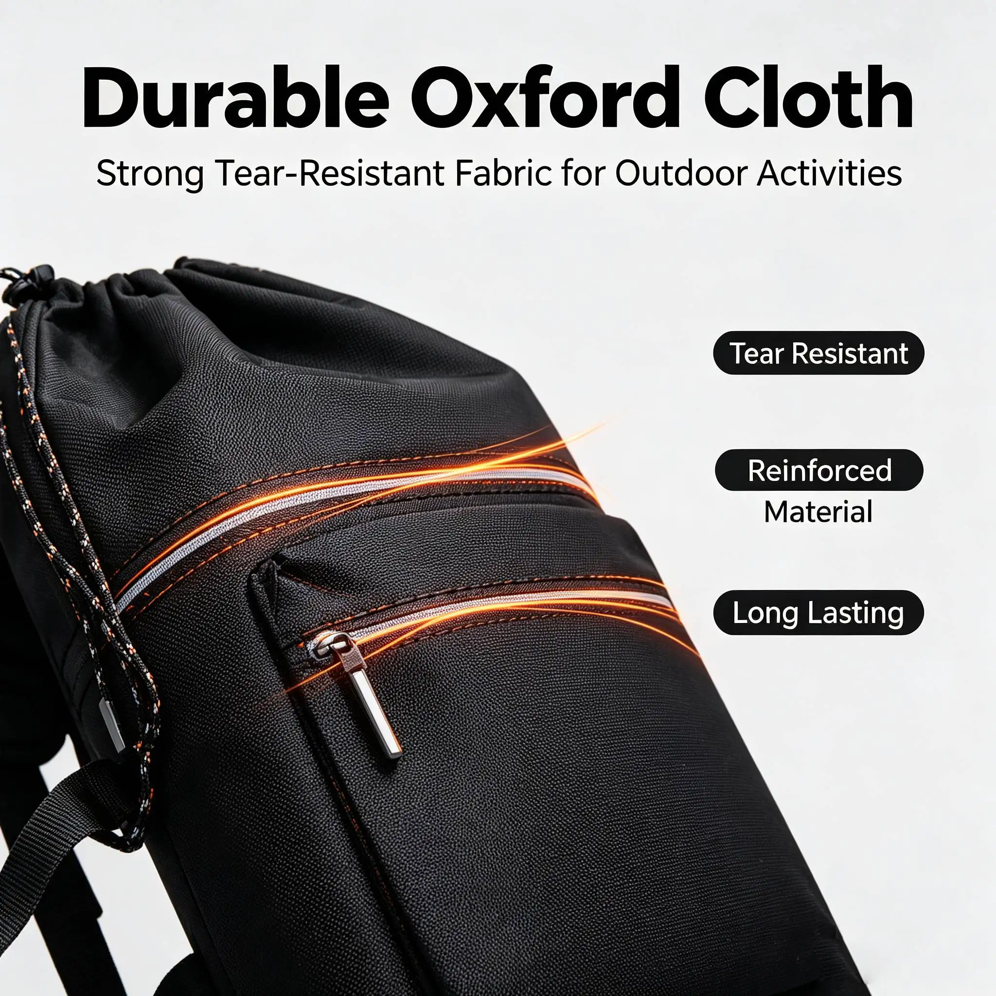 Skateboard Backpack Drawstring Closure Organizer Waterproof Multifunction Portable Longboard Carry Case for Outdoor Sports