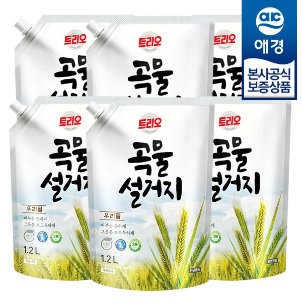 [Aekyung] Cri grain dishes washing kitchen washing dishes Our Millie fill 1.2L X 6 pieces