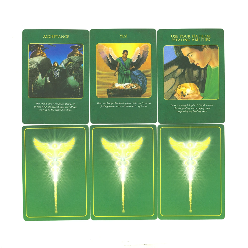 Archangel Raphael Healing Oracle Cards Tarot Cards for Beginners Oracle Deck with Meanings on Them Divination Fate Board Games
