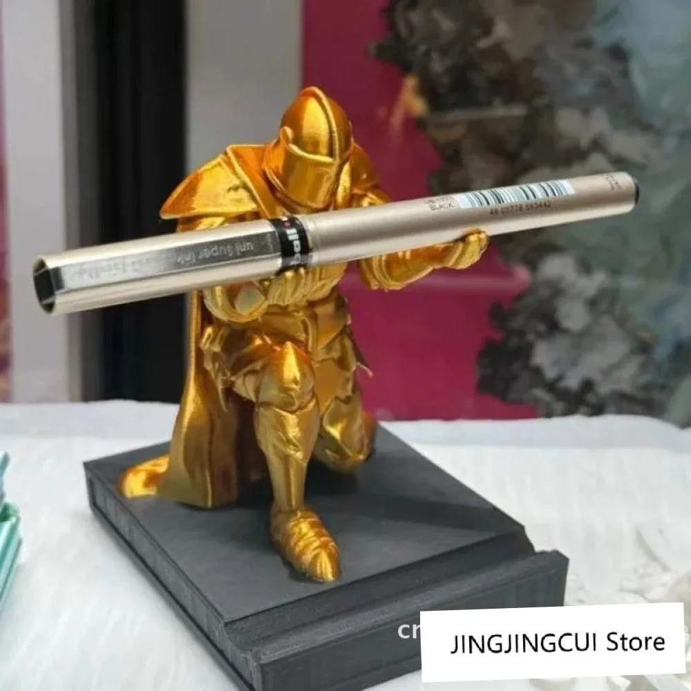 

Armored Retro Soldier Pen Holder Desk Accessories Warrior Pencil Stand Knight For Desk Small Statue Ornaments