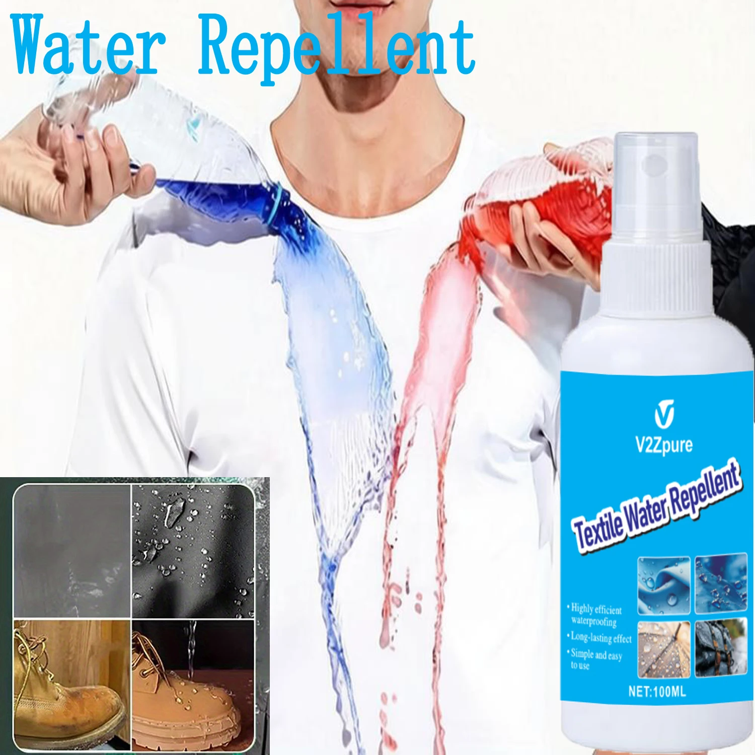 New Nano Textile Waterproof Stain Repellent Spray Fabric Protector Long-Lasting Shield Against Water Stains Spills Outerwear Sho