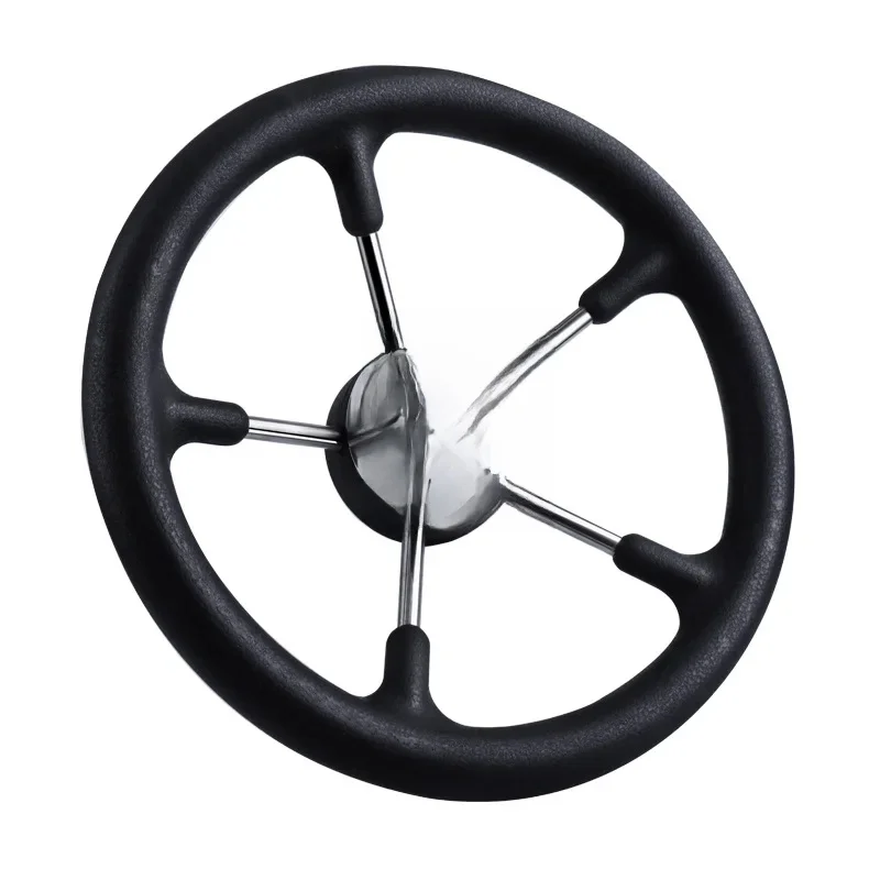 304 roestvrij staal Marine 13 inch jachtstuurwiel Polyurethaanschuimgreep Marine Wheel Disc Hardware jachtaccessoires - afbeelding 2