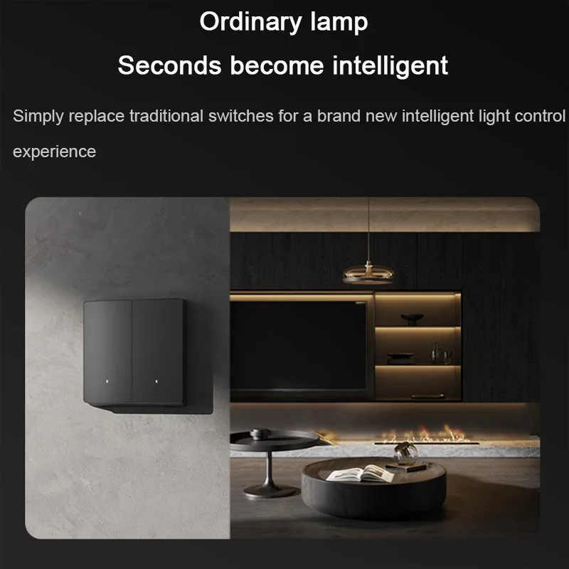 Xiaomi Smart Switch Pro Wireless Wall Switch Neutral Line Live Switch Compatible with Mijia APP Remote Control Smart Home Linkag