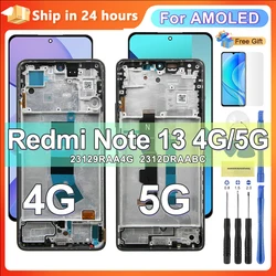 Xiaomi Redmi Note 13, 4g,5g,6.67インチ用の交換用LCDタッチスクリーンパネル