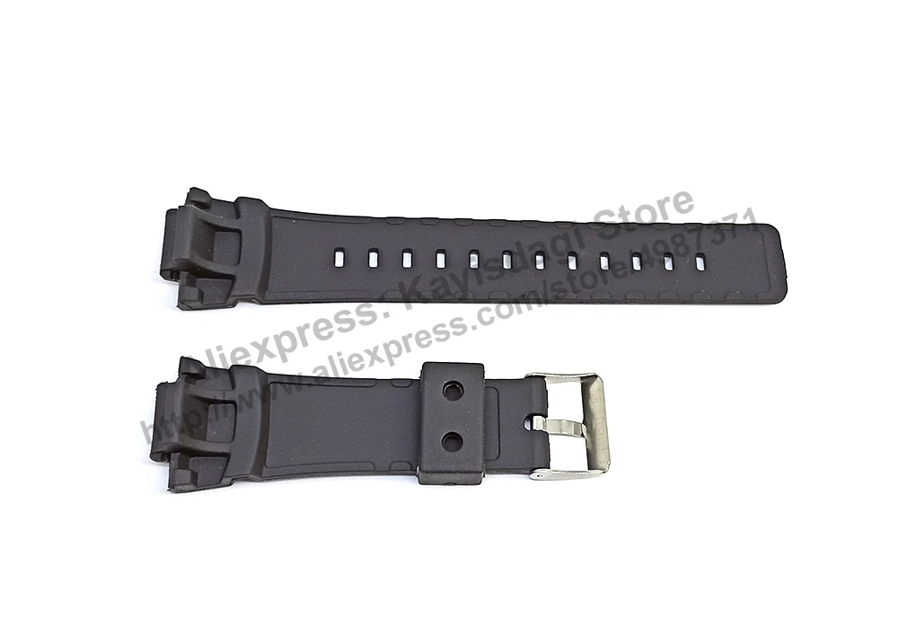 16mm Black Rubber Watch Band / Strap Compatible for Casio G-Shock G-2310 , G-2310BC , G-2310R , G-2400 , GW-2300F , GW-2300FP